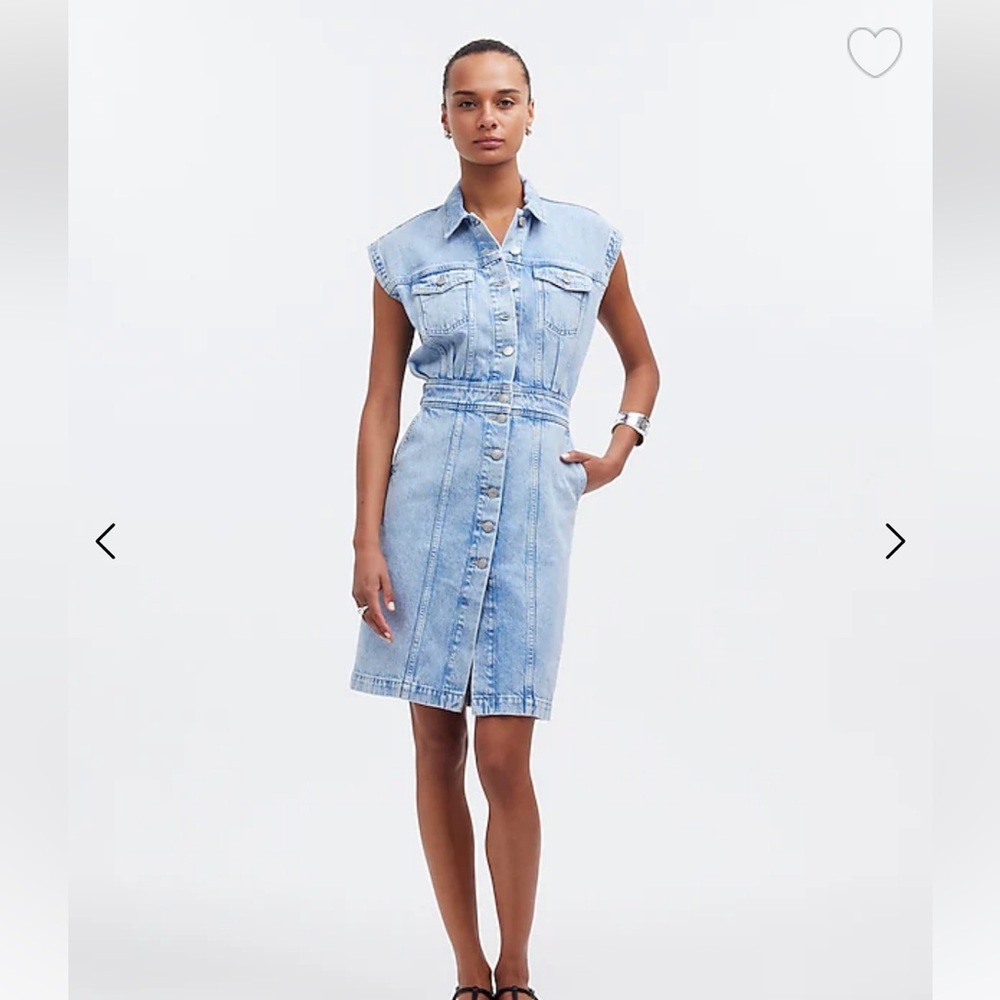 NWT Madewell denim cap sleeve shirtdress size 4